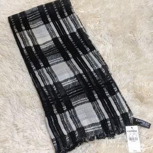 NWT Express black plaid scarf